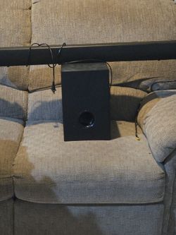 Onn surround sound system . No remote or cord for sub wofer