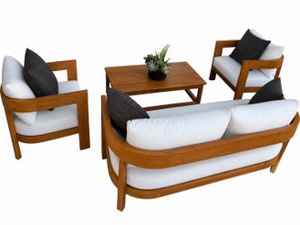 Outdoor chairs, couch and table