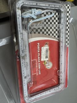 New Light Up Blue License Plate Frame