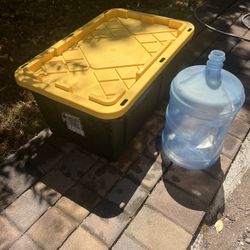 Free. Container With Lids And Water Bottle 