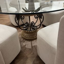 Glass Top Dining Table