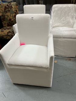 White accent chair