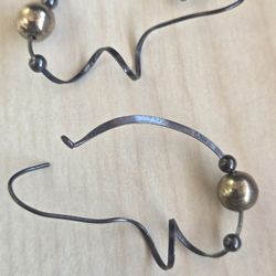 Unique EARRINGS 14KT W/STERLING SILVER 