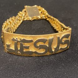 18K GOLD CUBAN LINK BRACELET 