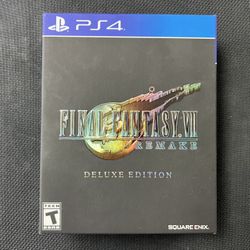 FINAL FANTASY 7 REMAKE DELUXE EDITION PS4 PLAYSTATION 4 CIB COMPLETE INSERTS VII
