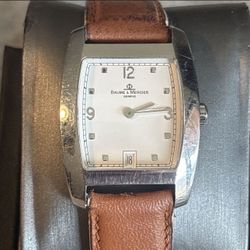 Baume & Mercier Hampton Brown Unisex Watch - MV045147 New Battery 29mmx29mm