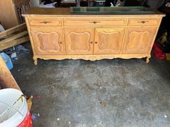 French Provincial Wood Buffet Sideboard