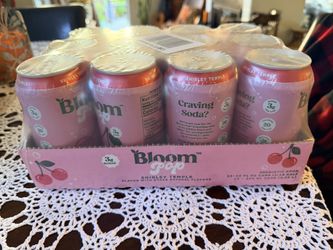 Bloom Pop Prebiotic Soda 12 Pack, Shirley Temple Flavor, 12oz Cans