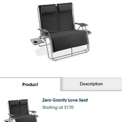 Foldable Love Seat With Side Trays, NEW 