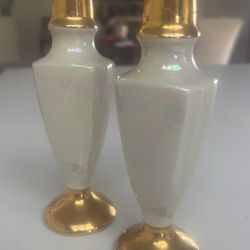 Vintage Salt And Pepper China Co. Lusterware Shakers