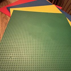 50 stud square baseplates - building blocks lego compatible - set of 4  Yellow Red Blue Green  