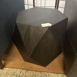 Dark Hexagon End Table