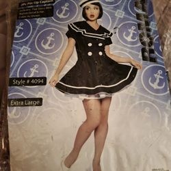 Women's Pin Up Captain/sailor Costume
