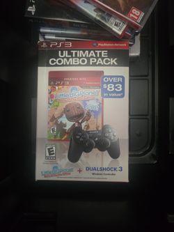 Brand new combo pack PS3 controller and little big planet