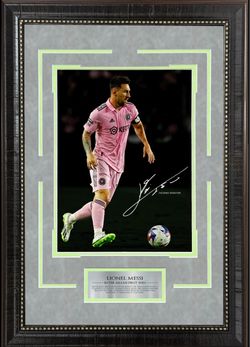 Messi Framed Professional Photo - signed