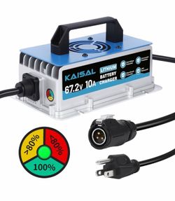Brand new in the box- 67.2V 10A Dirt Bike Battery Charger Compatible with Surron Light Bee X Segway X260 Sur-Ron X Dirt Bike IP65 Waterproof & 0V Wake