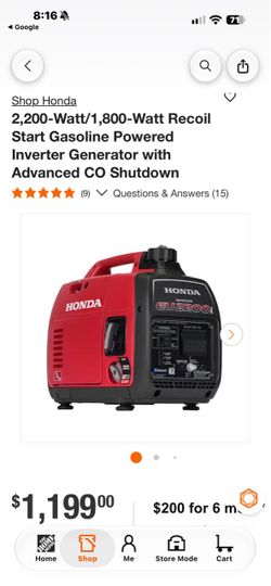 Honda EU2200i Inverter Generator