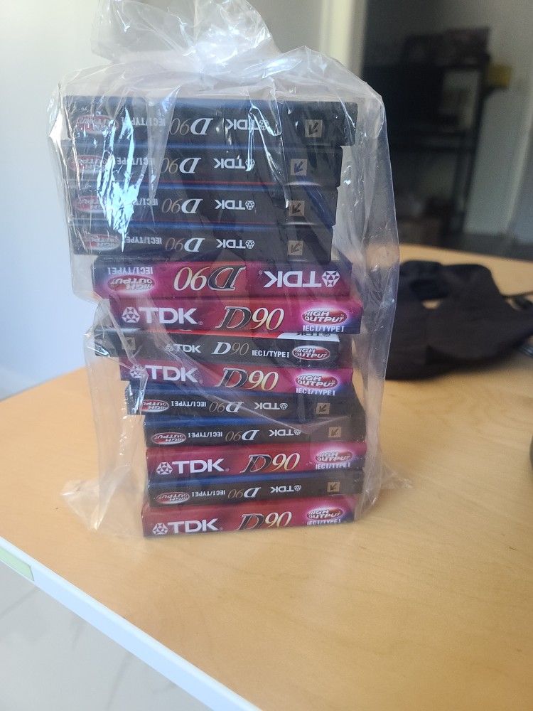 13 TDK D90 Audio Cassette Tapes