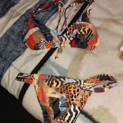 Leopard print bathing suit brand new has never been worn