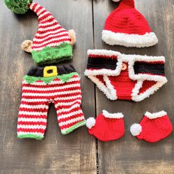 Infant Christmas Clothes, Bibs, Socks And Photo Prop Outfits