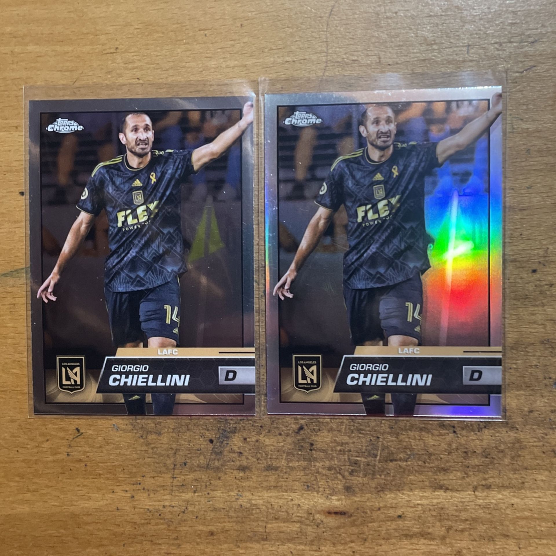 2023 TOPPS CHROME MLS GIORGIO CHIELLINI 2 CARD LOT