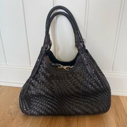Cole Haan Woven Leather Shoulder Women’s Handbag Purse ($250 Retail)