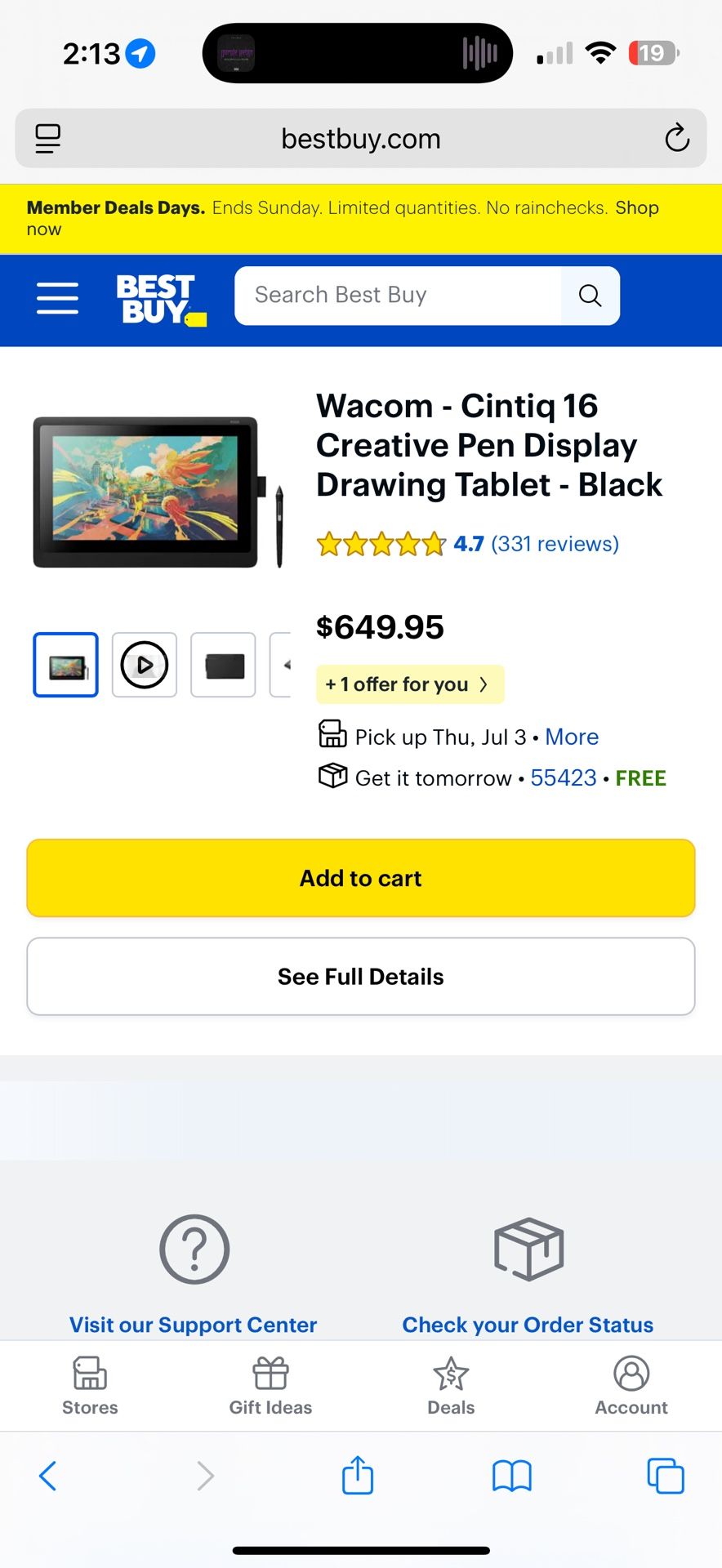 Wacom Cintiq 16 Brand New Sealed 