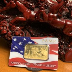 1oz Pure Gold - Pamp “Statue of Liberty”