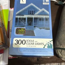 300 icicles with clear lights, indoor outdoor