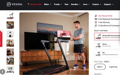 Yesoul T3S Plus 10% Auto-Incline Treadmill