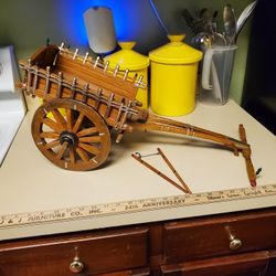 Wooden Khatda Handmade Bullock Cart/Bailggdi Showpiece Antique Home Decor 