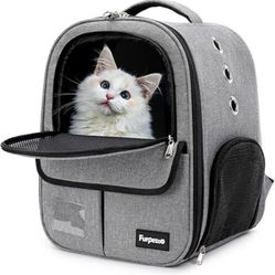 “New”Pet Backpack (grey)breathable Mesh(cats,dogs,etc. Up To 18 Lbs.)retail$59