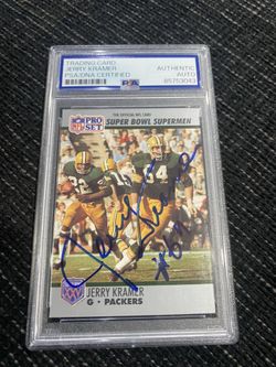 Jerry Kramer Signed 1990 Pro Set Super Bowl Supermen #64 PSA/DNA