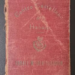 Carnet Centro Castellano De La Habana-cuba-1938