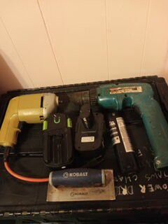 Vintages impact drill and makita cordless drill