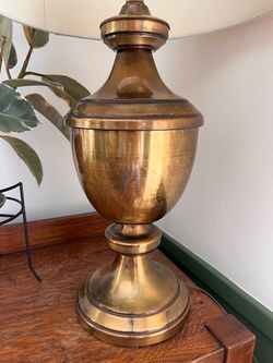 Brass Urn Table Lamp with Shade
