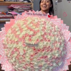 300 Roses Bouquet Ramo Buchon 