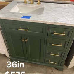 36in Bathroom Vanity With Top And Faucet