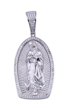 Silver Virgin De Guadalupe Pendant 
