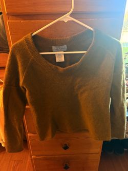 U-Knit Pure Cashmere Olive Green Sweater