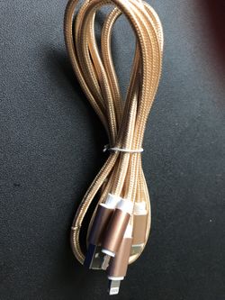 Charger cable for both iPhone and Android phone