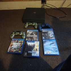PS4 with 3 Controllers 