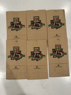 7 Original 7-Eleven 75th Anniversary Paper Bags