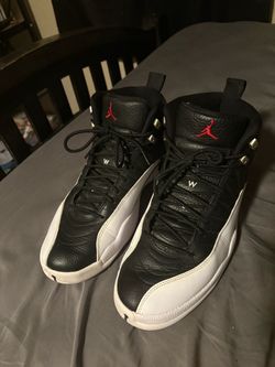 Air Jordan 12 Retro Black White Taxi Sneakers