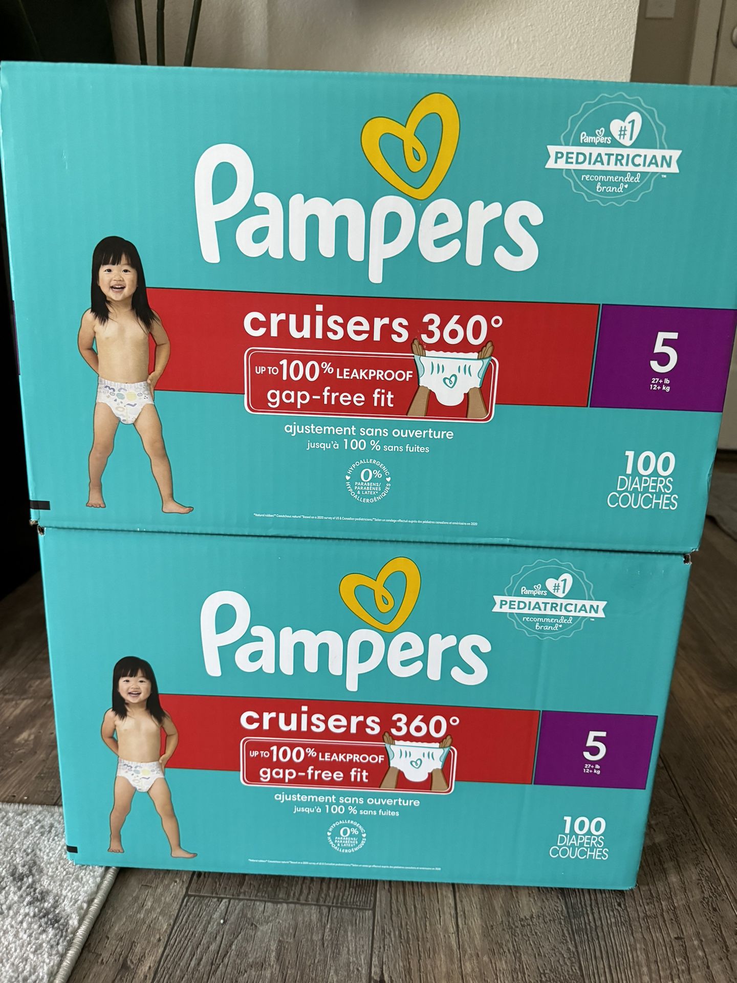 Diapers size 5 pampers cruisers 100 count