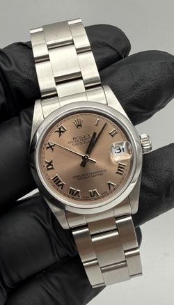 Rolex Datejust 31mm Stainless Steel Pink Roman Dial & Smooth Bezel 178240