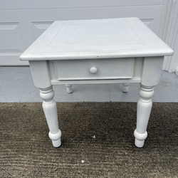 Pine wood table with cabinet