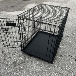 24x18x20in Black Metal Single Door Dog Pet Animal Cage Containment Crate! Great for dogs 30lbs and under 