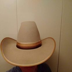 Cowboy Cowgirl Wool Felt Hat 6 3/4  Western Vintage Like New