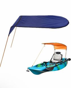 Sun Shade Canopy for Kayak Boat Canoe blue